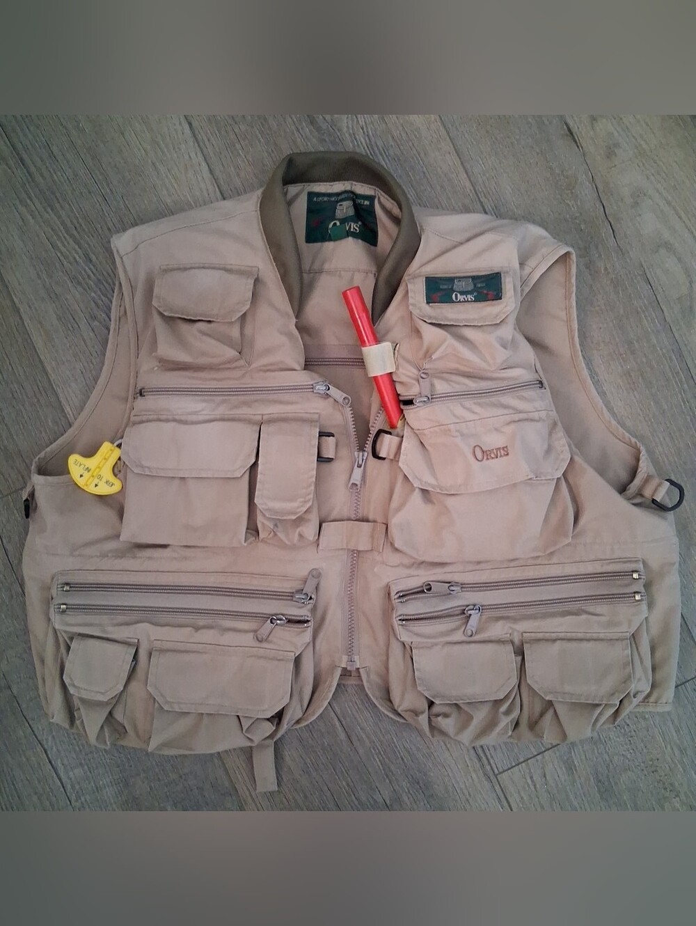 Vintage Orvis Size L Inflatable PFD Fly Fishing Vest manual & C02 RN70534